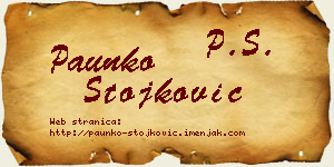 Paunko Stojković vizit kartica